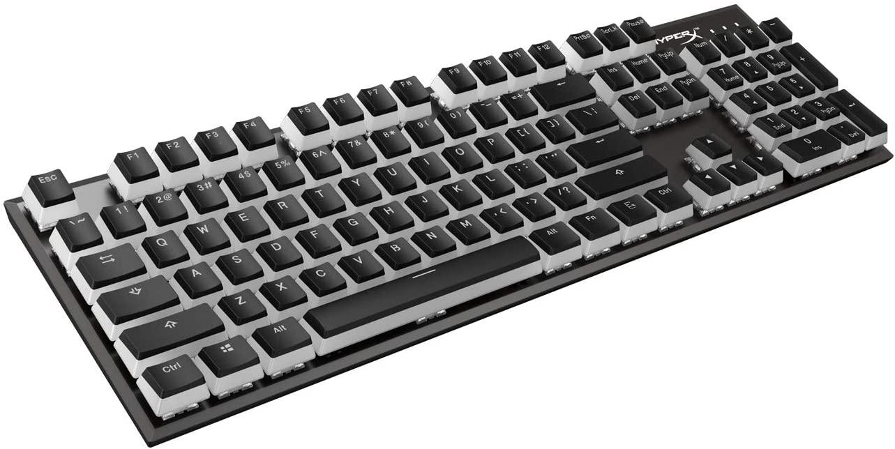 HYPERX DOUBLE SHOT PBT KEYCAPS (BLK/WHITE) - DataBlitz