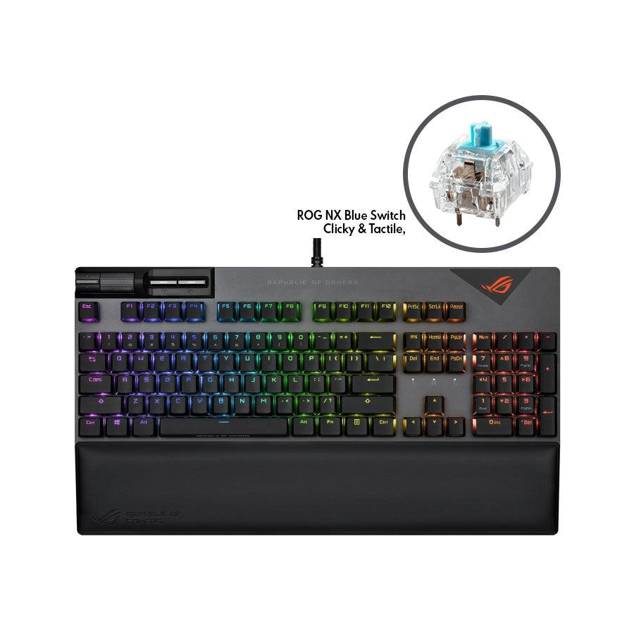 ASUS ROG Strix Flare II Mechanical Gaming Keyboard (ROG NX Blue Switch Clicky & Tactile) - DataBlitz