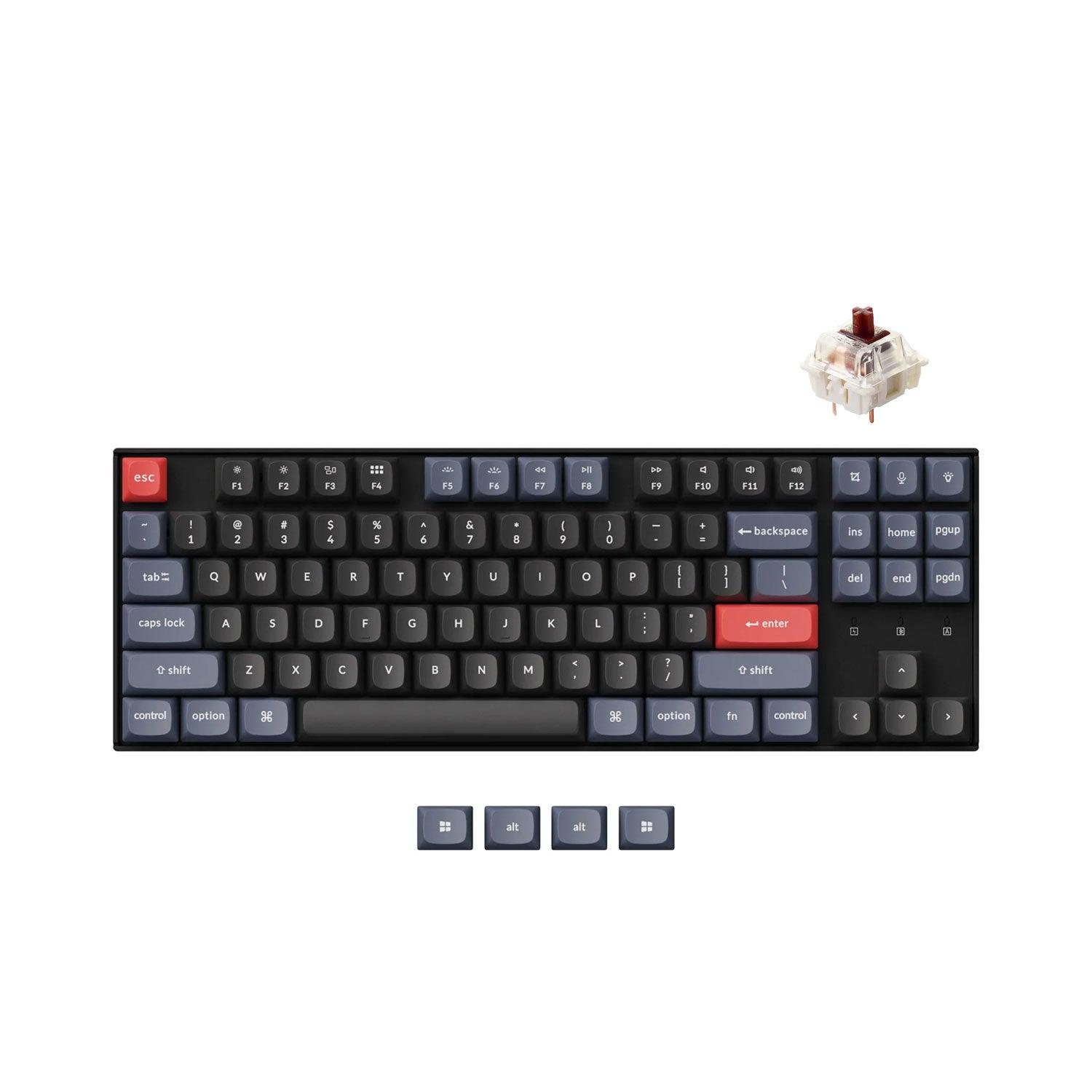 Keychron K8 Pro QMK/VIA White Backlight Hot-Swappable Wireless Mechanical Keyboard (Gateron G Pro Brown Switch) (K8P-G3) - DataBlitz