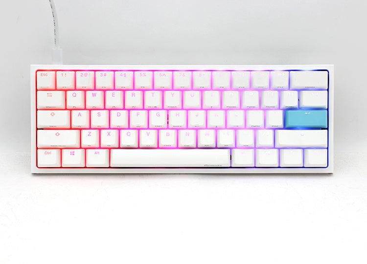 DUCKY ONE 2 MINI WHITE CASE RGB LED PBT DOUBLE SHOT MECHANICAL KEYBOARD (CHERRY MX RGB RED SWITCH) (DKON2061ST-RUSPDWWT1) - DataBlitz
