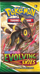 POKEMON TRADING CARD GAME SS7 SWORD & SHIELD EVOLVING SKIES BOOSTER (178-80877) (ONE RANDOM BOOSTER PACK) - DataBlitz