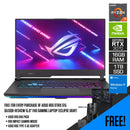 Asus ROG STRIX G15 G513QR-HF343W Gaming Laptop (Eclipse Gray) | 15.6" FHD | Ryzen 7 5800H | 16GB RAM | 1TB SSD | RTX 3070 | WIndows 11 Home | ROG Backpack | ROG Impact Gaming Mouse | Type-C AC Adapter - DataBlitz