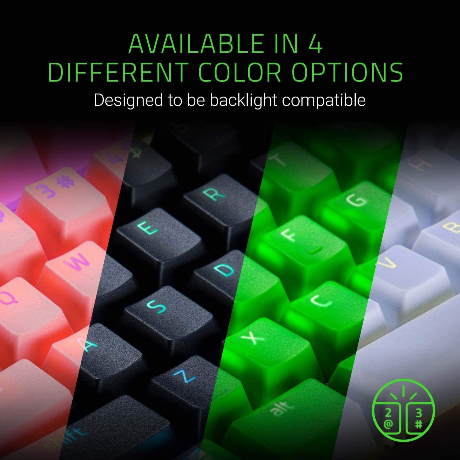RAZER PBT KEYCAP UPGRADE SET FOR MECHANICAL AND OPTICAL KEYBOARDS DOUBLESHOT KEYCAPS CLASSIC BLACK - DataBlitz