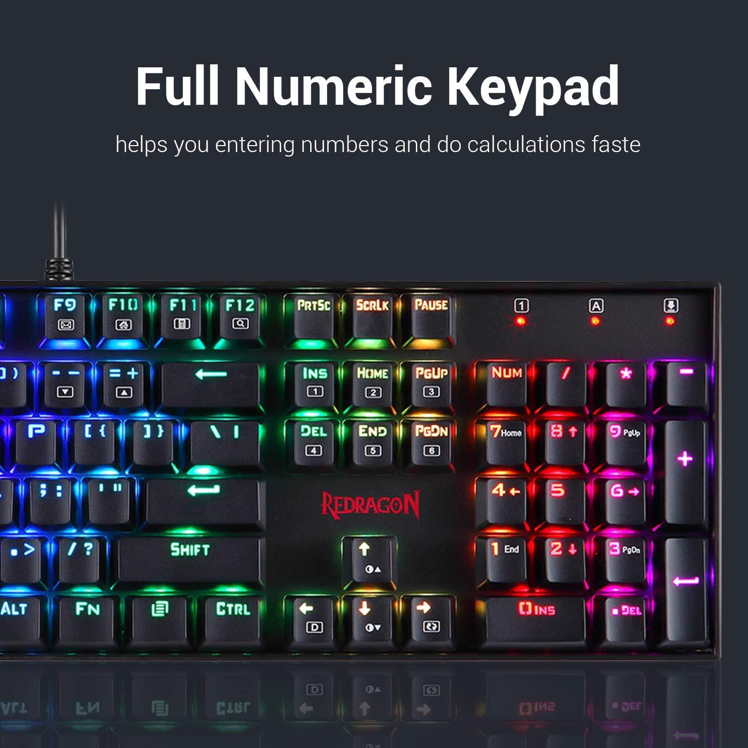 REDRAGON MITRA RGB MECHANICAL GAMING KEYBOARD (K551RGB-1) (BLUE SWITCH) - DataBlitz
