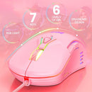 Onikuma CW902 RGB Wired Optical Gaming Mouse (Pink) - DataBlitz