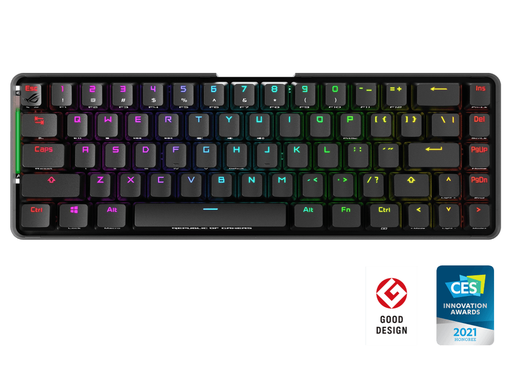 ASUS ROG FALCHION 65% WIRELESS MECHANICAL GAMING KEYBOARD (MX CHERRY-RGB RED LINEAR & EFFORTLESS) - DataBlitz