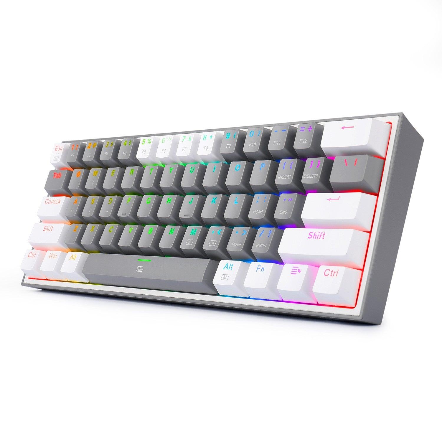 REDRAGON FIZZ RGB WIRED MECHANICAL GAMING KEYBOARD (DUST PROOF RED) (GRAY WHITE) (K617-RGB) - DataBlitz