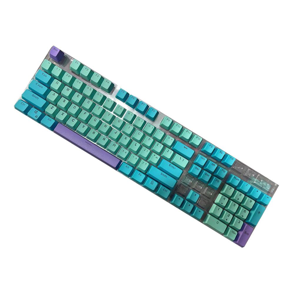 104 Doubleshot OEM PBT Keycaps (Cyan Purple) - DataBlitz