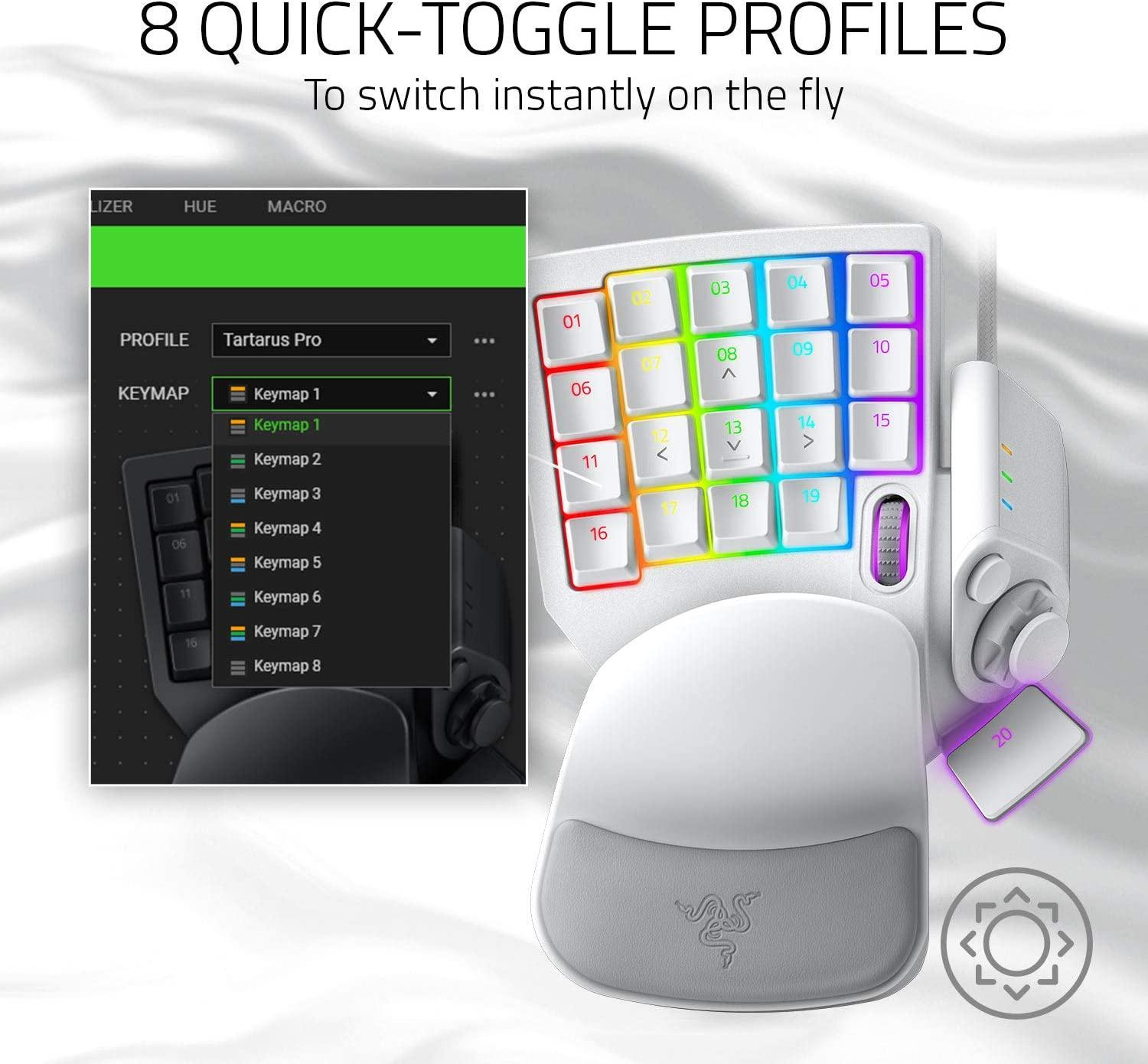 RAZER TARTARUS PRO ANALOG OPTICAL GAMING KEYPAD (MERCURY) - DataBlitz