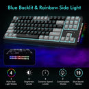 E-YOOSO K-620 Single Light With RGB Side Light 87 Keys Mechanical Keyboard Black/Gray (Blue Switch) - DataBlitz