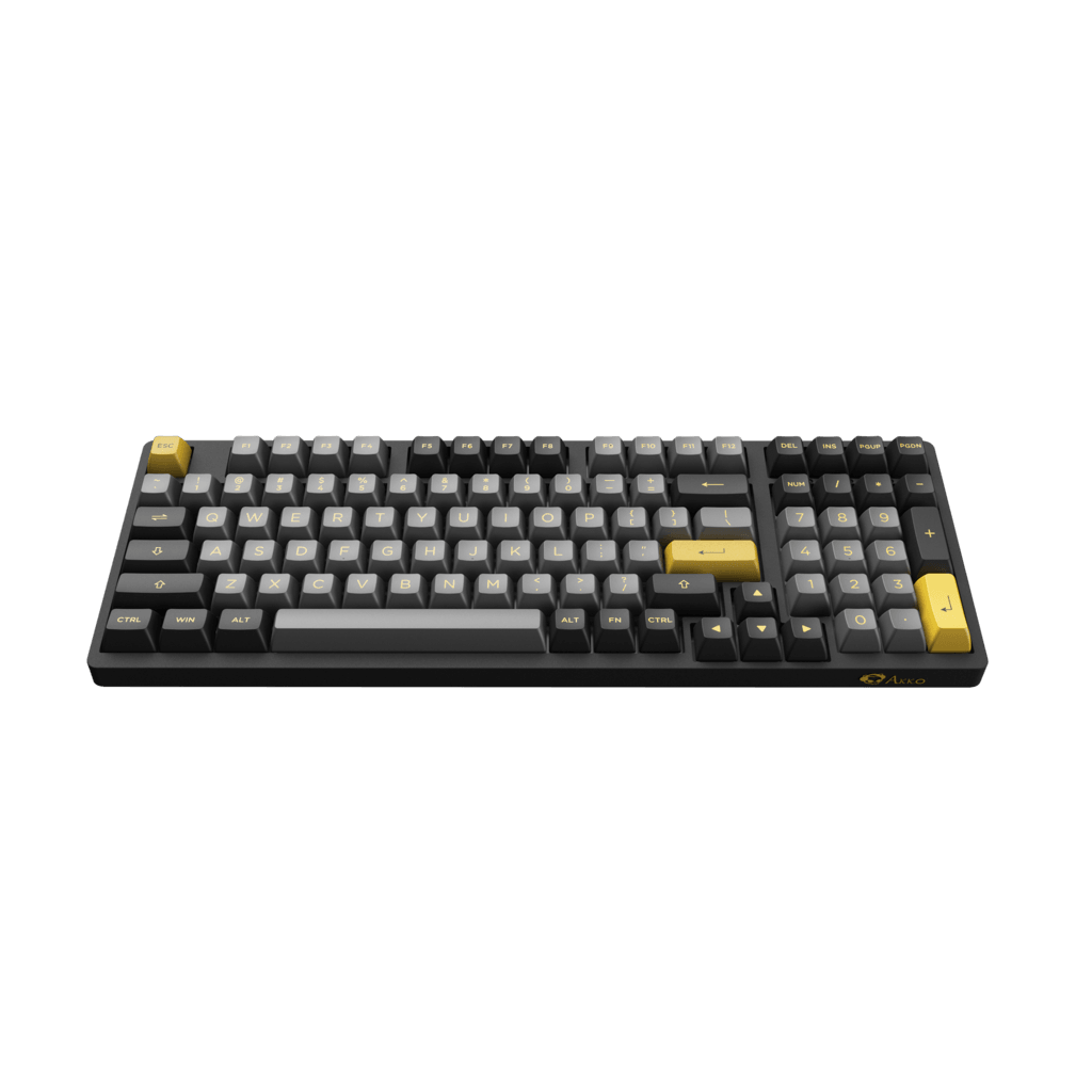 AKKO BLACK & GOLD 3098B MECHANICAL KEYBOARD (AKKO SWITCH JELLY PINK) - DataBlitz