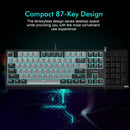 E-YOOSO K-620 Single Light With RGB Side Light 87 Keys Mechanical Keyboard Gray/Black (Red Switch) - DataBlitz