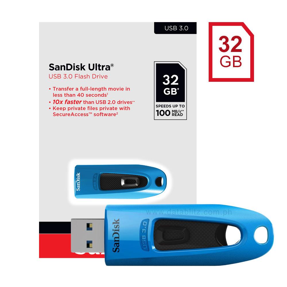 Sandisk Ultra USB 3.0 Flash 32GB (Black/Blue)
