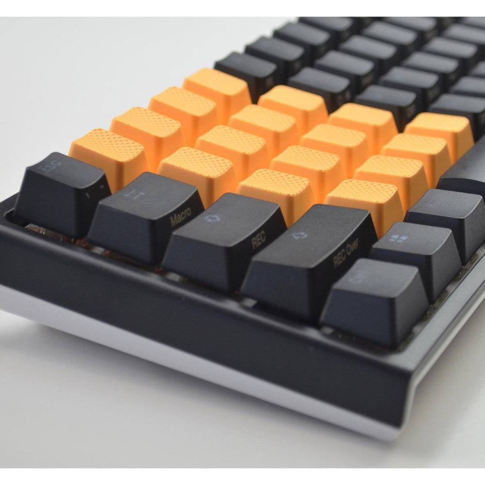 TAIHAO RUBBER DOUBLE SHOT BACKLIT GAMING KEYCAPS SET FOR CHERRY MX SWITCH TYPE (18-KEYS) (NEON ORANGE) - DataBlitz