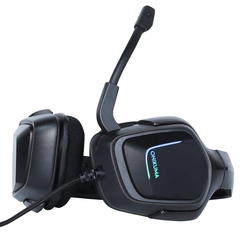 Onikuma K20 Wired Gaming Headset With Microphone RGB Light Noise Cancelling (Black) - DataBlitz