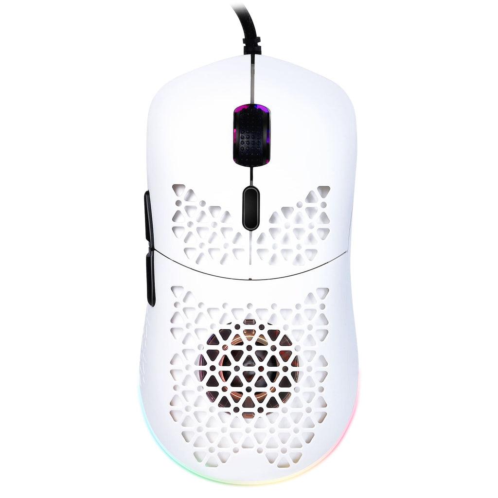 Onikuma CW911 RGB Wired Optical Gaming Mouse Honeycomb Shell (White) - DataBlitz