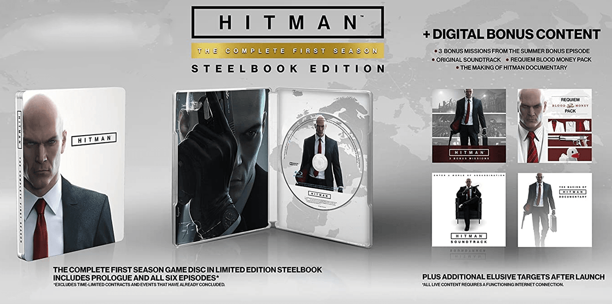 XBOX ONE HITMAN THE COMPLETE FIRST SEASON STEELBOOK EDITION (ASIAN) - DataBlitz