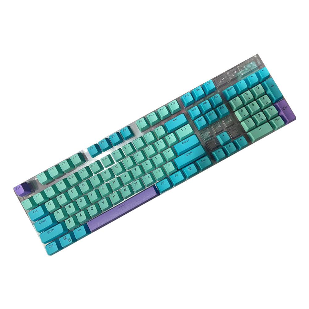 104 Doubleshot OEM PBT Keycaps (Cyan Purple) - DataBlitz
