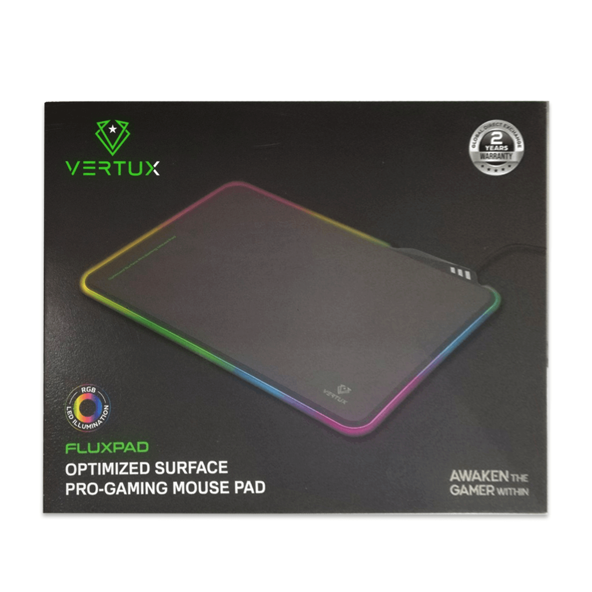 VERTUX FLUXPAD OPTIMIZED SURFACE PRO-GAMING MOUSE PAD BLACK - DataBlitz