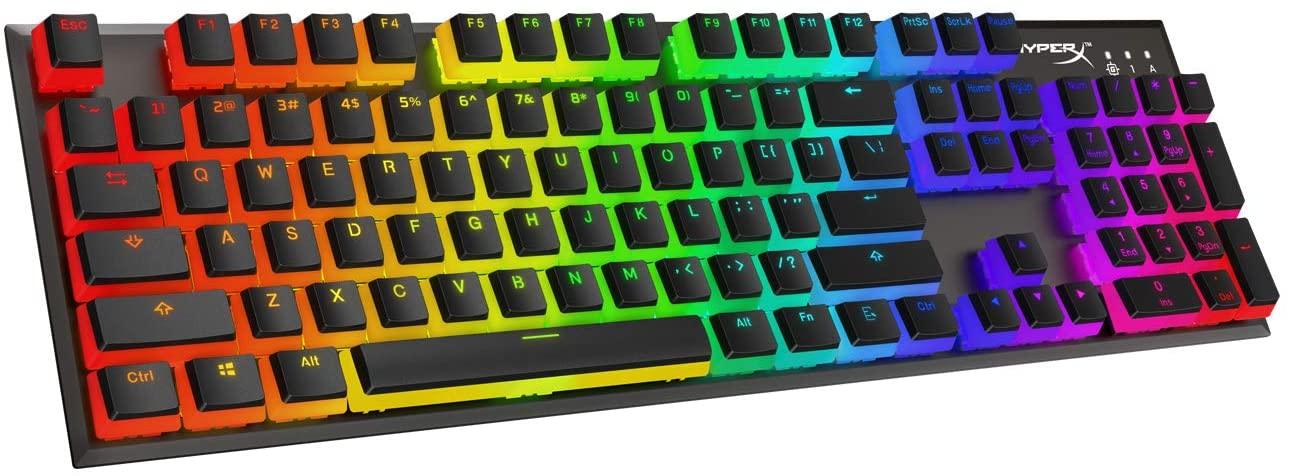 HYPERX DOUBLE SHOT PBT KEYCAPS (BLK/WHITE) - DataBlitz