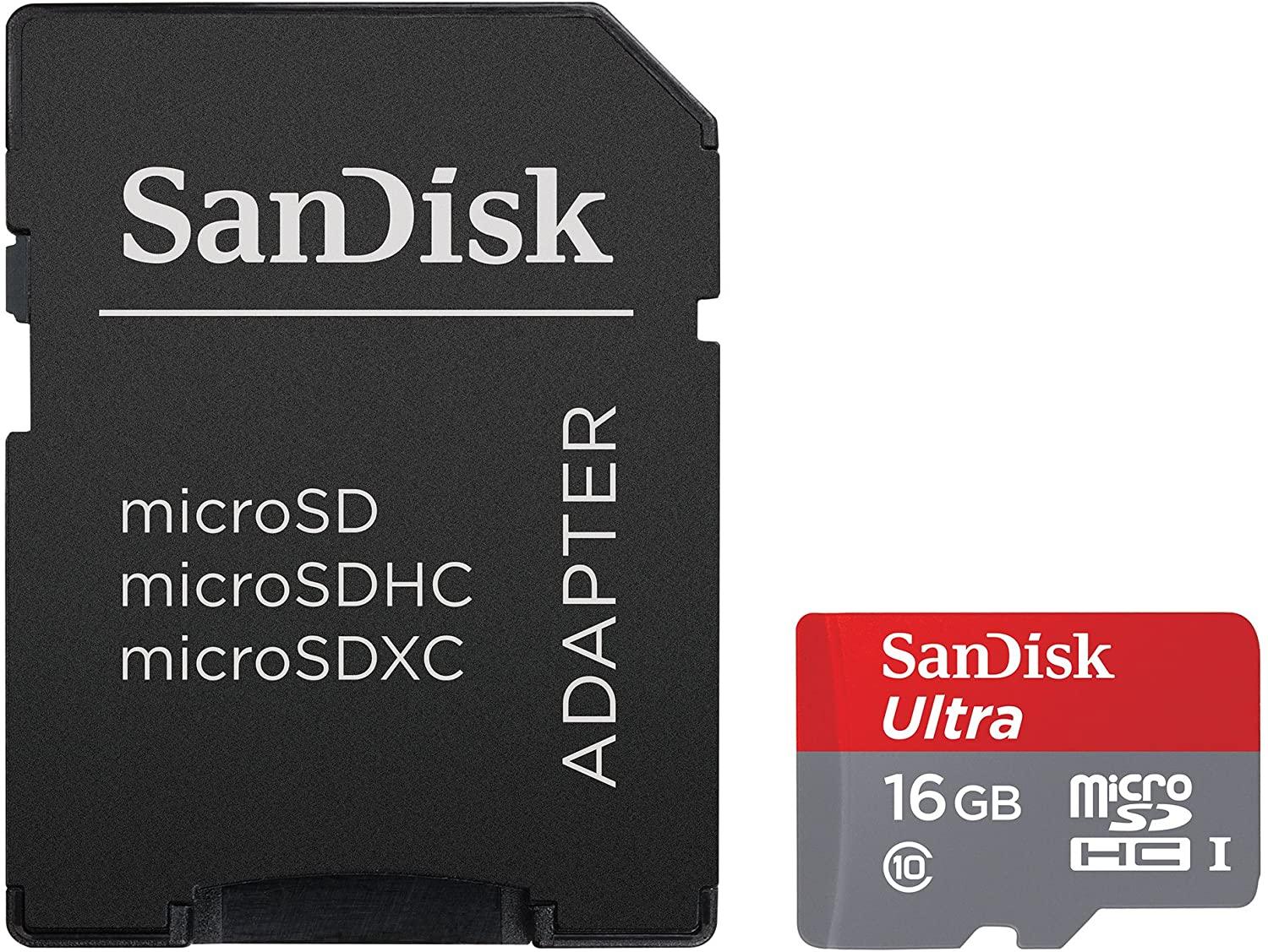 SanDisk Ultra Micro SDHC16GB with adapter class 10 - DataBlitz