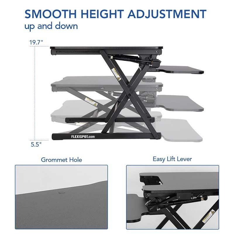 FLEXISPOT STANDING DESK CONVERTER 27-INCHES (M8-BLACK) - DataBlitz