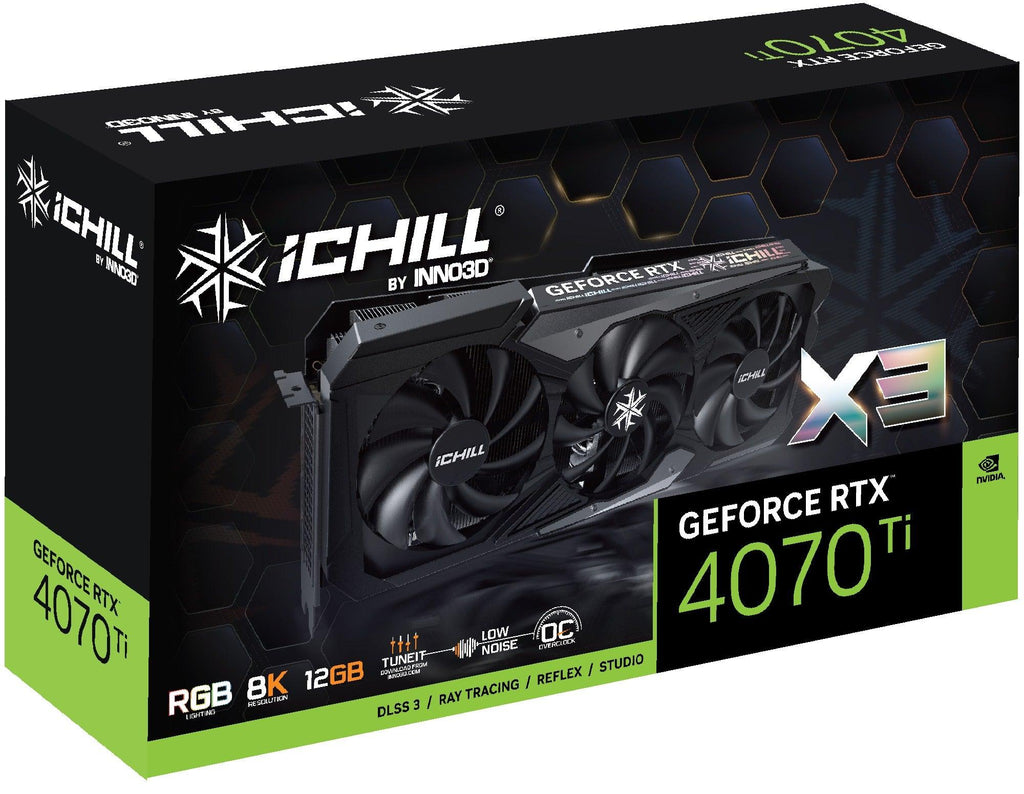 INNO3D GeForce RTX 4070 Ti iChill X3 12GB GDDR6X Graphics Card