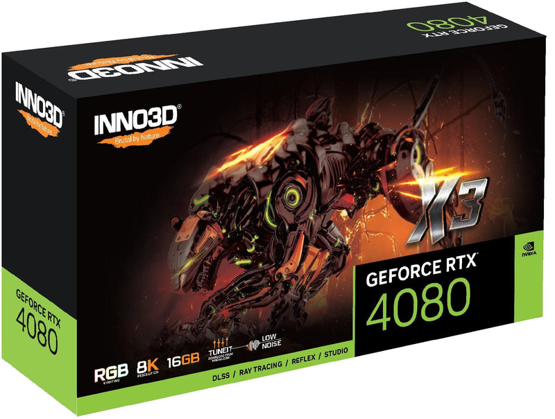 INNO3D GeForce RTX 4080 X3 16GB GDDR6X Graphics Card (N40803-166X-187049N) - DataBlitz