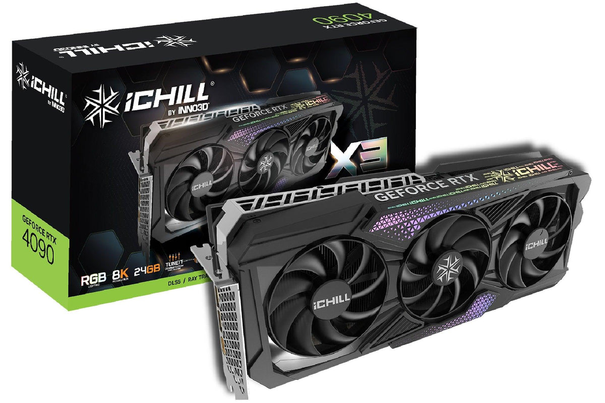 INNO3D GeForce RTX 4090 ICHILL X3 24GB GDDR6X Graphics Card (C40903-246XX-1833VA47) - DataBlitz