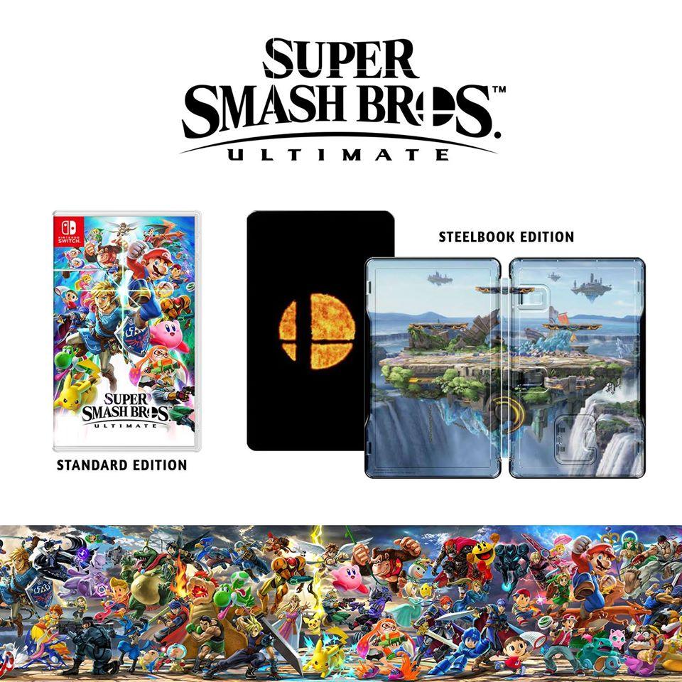NINTENDO SWITCH SUPER SMASH BROS. ULTIMATE STEELBOOK EDITION