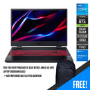 ACER Nitro 5 AN515-58-50YE Laptop (Obsidian Black) | 15.6" FHD 1920x1080 | i5 12500H | 8GB DDR4 | 512GB SSD | RTX 3050 | Windows 11 Home | ACER Notebook Bag 15.6 VX15 Backpack - DataBlitz