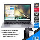 Acer Aspire 3 A315-24P-R1KB Laptop (Pure Silver) | 15.6" FHD | Ryzen 5 7520U | 8GB DDR5 | 512GB SSD | AMD Radeon Graphics | Windows 11 Home | MS Office Home & Student 2021 | Acer Entry Run Rate Backpack E-1620-P (LZBPKM6B12) - DataBlitz