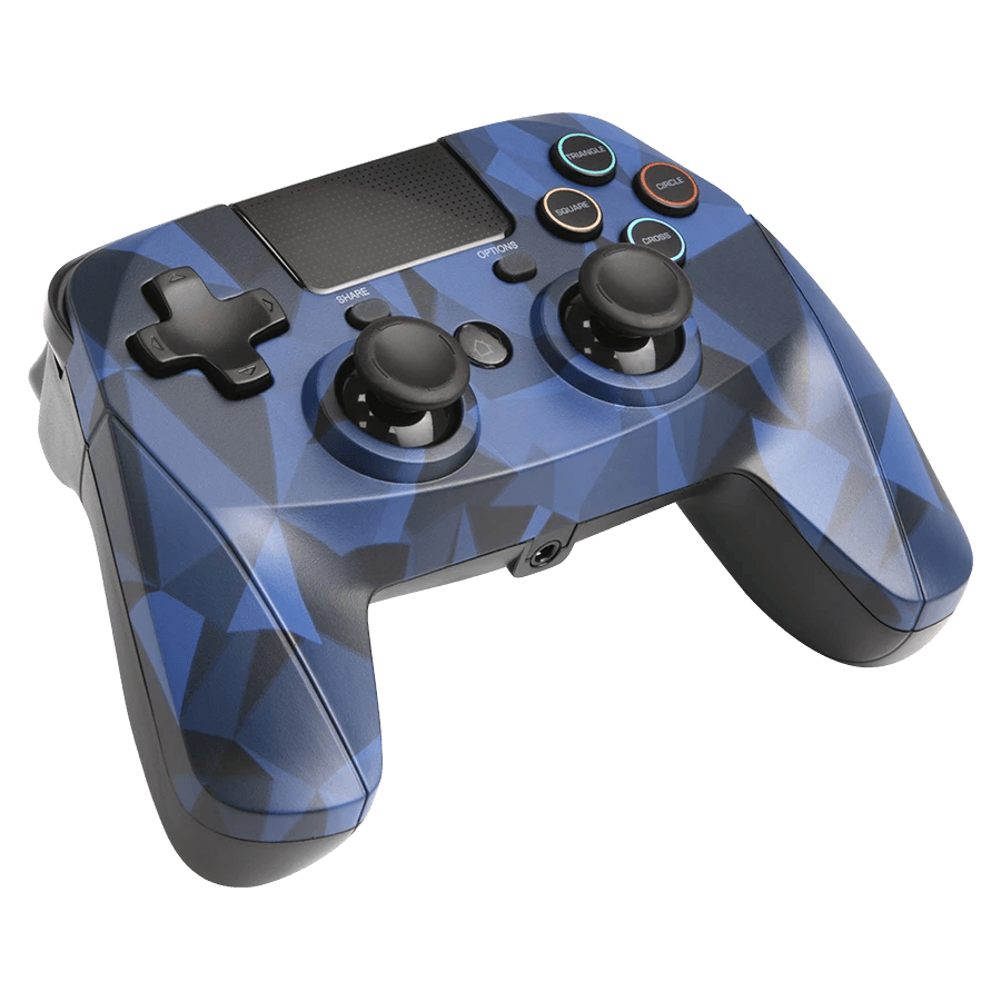 SNAKEBYTE PS4 GAMEPAD 4 S WIRELESS CAMOUFLAGE BLUE FOR (PS4/SLIM/PRO) - DataBlitz