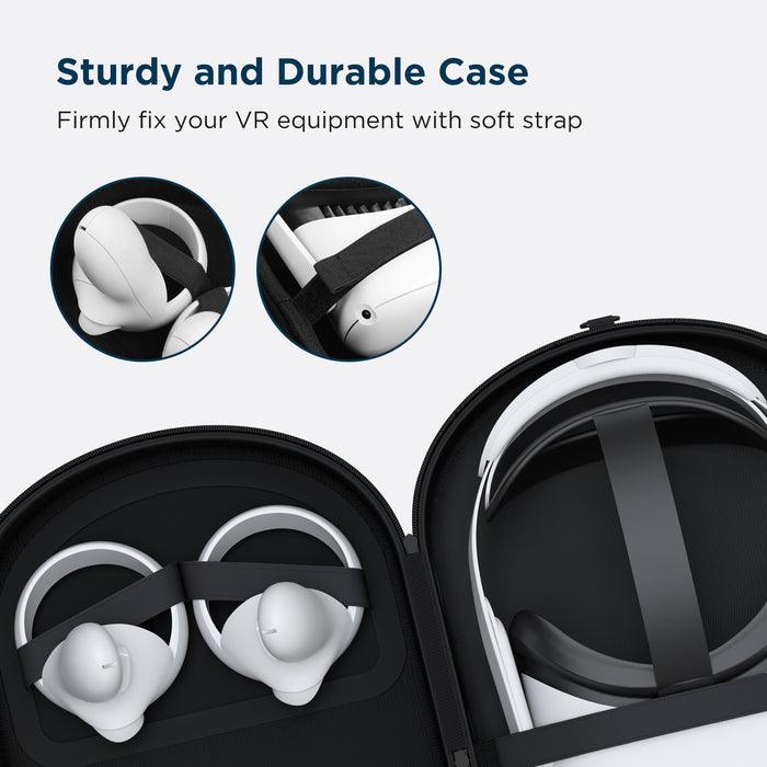 KIWI Design Hard Protective Carry Case Compatible With Oculus Quest 1 & 2 (Gray) (KW-QG03-US) - DataBlitz