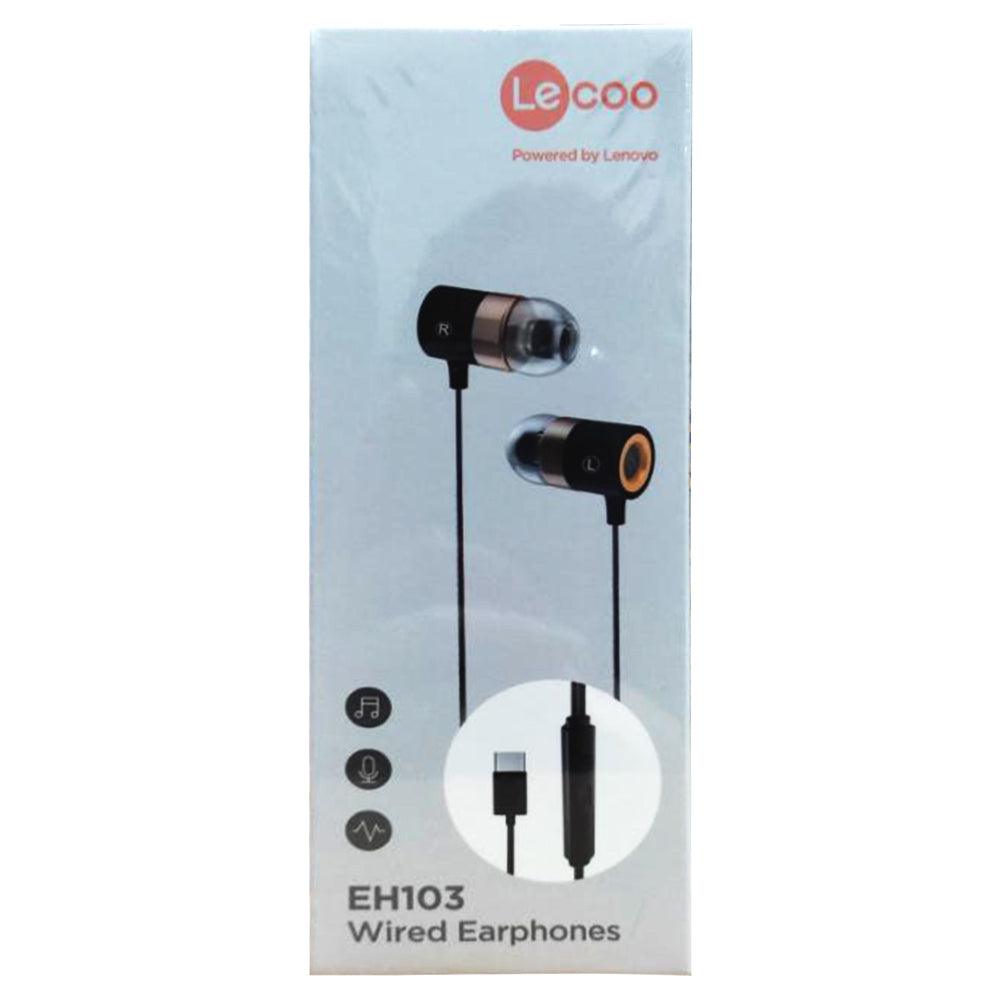 LENOVO LECOO EH103 TYPE-C WIRED EARPHONE (BLACK) - DataBlitz