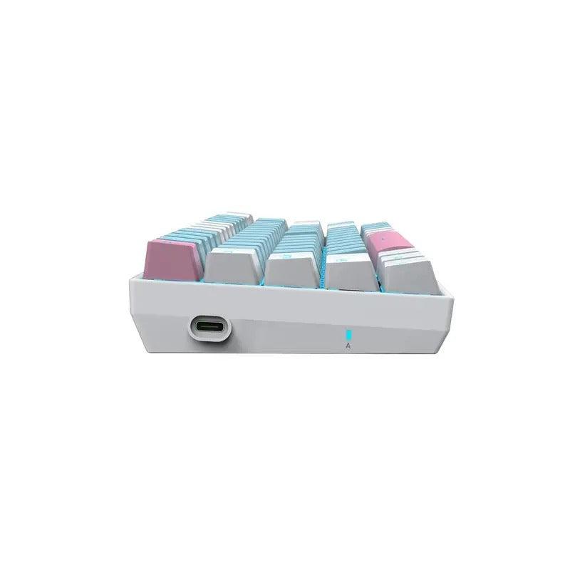 E-YOOSO Z-686 Single Light 68 Keys Hot Swappable Mechanical Keyboard Blue/White (Red Switch) - DataBlitz
