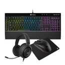 CORSAIR 4-IN-1 BUNDLE (HS35 STEREO GAMING HEADSET CARBON + K55 RGB GAMING KEYBOARD + KATAR PRO ULTRALIGHT GAMING MOUSE + MM100 CLOTH MOUSE PAD) - DataBlitz