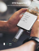 UGREEN USB-C/USB-A TO TF/SD 3.0 Card Reader With USB Power (Gray) (CM185/50706) - DataBlitz