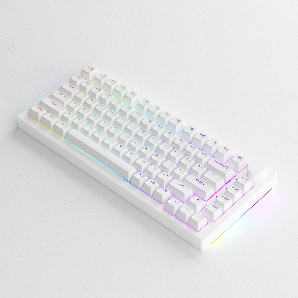 Akko 5075S Shine-Through RGB Hot-Swappable Mechanical Keyboard White (Akko CS Wine White) - DataBlitz
