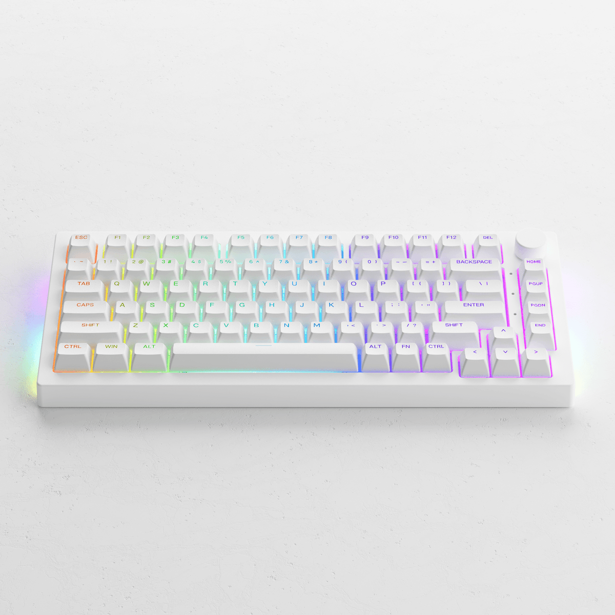 Akko 5075S Shine-Through RGB Hot-Swappable Mechanical Keyboard White (Akko CS Wine White) - DataBlitz