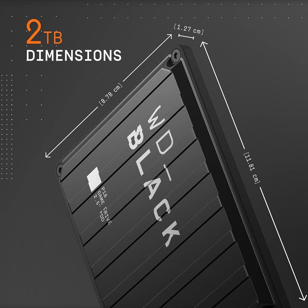 WD Black P10 2TB Game Drive Compatible With Playstation/XBOX One/PC