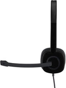 LOGITECH H151 STEREO HEADSET (BLACK) - DataBlitz