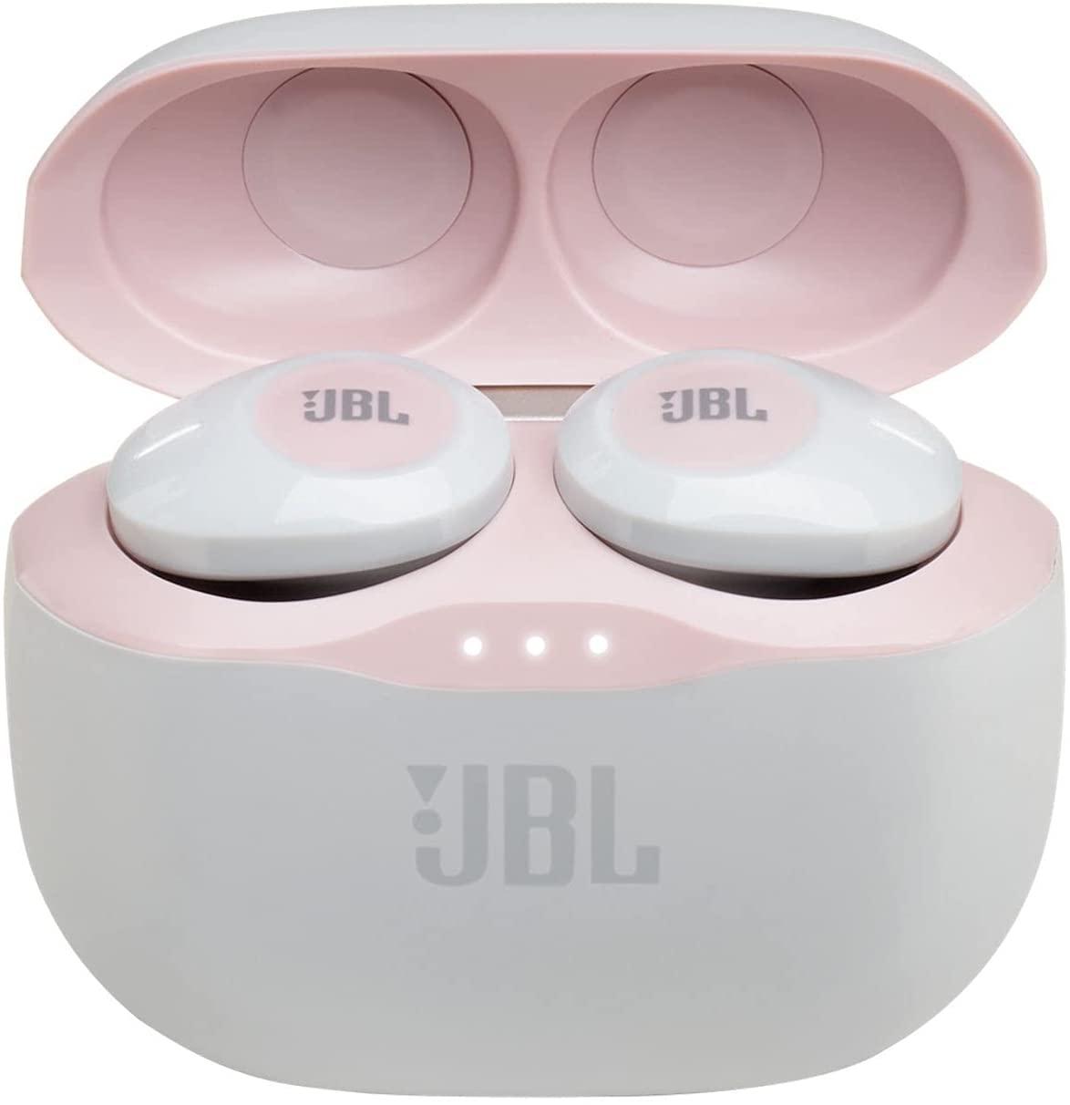 JBL Tune 120TWS True Wireless In-Ear Headphones (White/Pink)