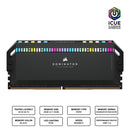 CORSAIR Dominator Platinum RGB 32GB (2x16GB) DDR5 DRAM 5600MHZ C36 Memory Kit (Black) (CMT32GX5M2B5600C36) - DataBlitz