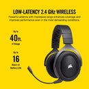 CORSAIR HS70 PRO WIRELESS GAMING HEADSET WITH 7.1 SURROUND SOUND (CARBON) - DataBlitz