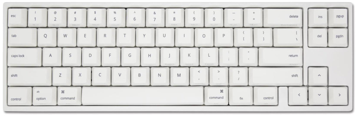 DUCKY MIYA PRO MAC WHITE LED PBT MECHANICAL KEYBOARD CHERRY MX RED (MY68CR2W/WWM2A) - DataBlitz