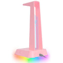 Onikuma ST-2 RGB Headphone Stand With USB Hub (Pink)