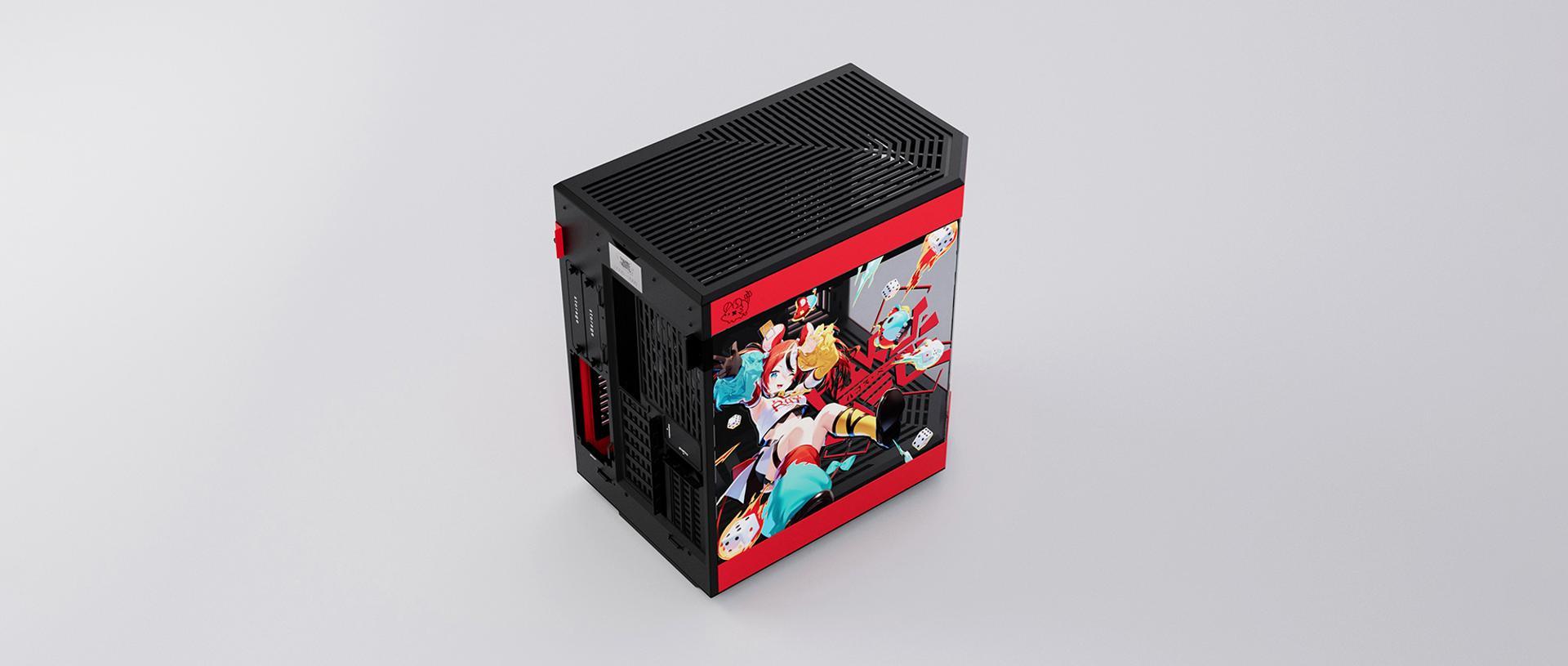 Hyte Hakos Baelz Y60 Mid-Tower ATX Modern Aesthetic Case (Black/Red) + Desk Pad Bundle - DataBlitz