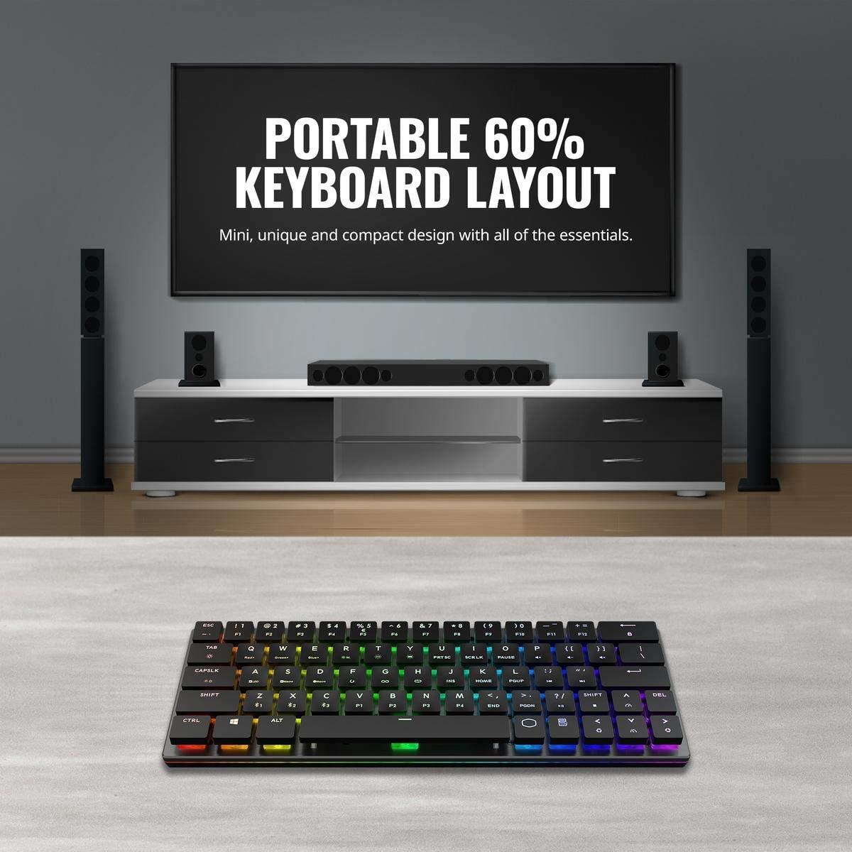 COOLER MASTER SK621 MECHANICAL WIRELESS KEYBOARD (CHERRY MX LOW PROFILE RGB RED LINEAR) - DataBlitz