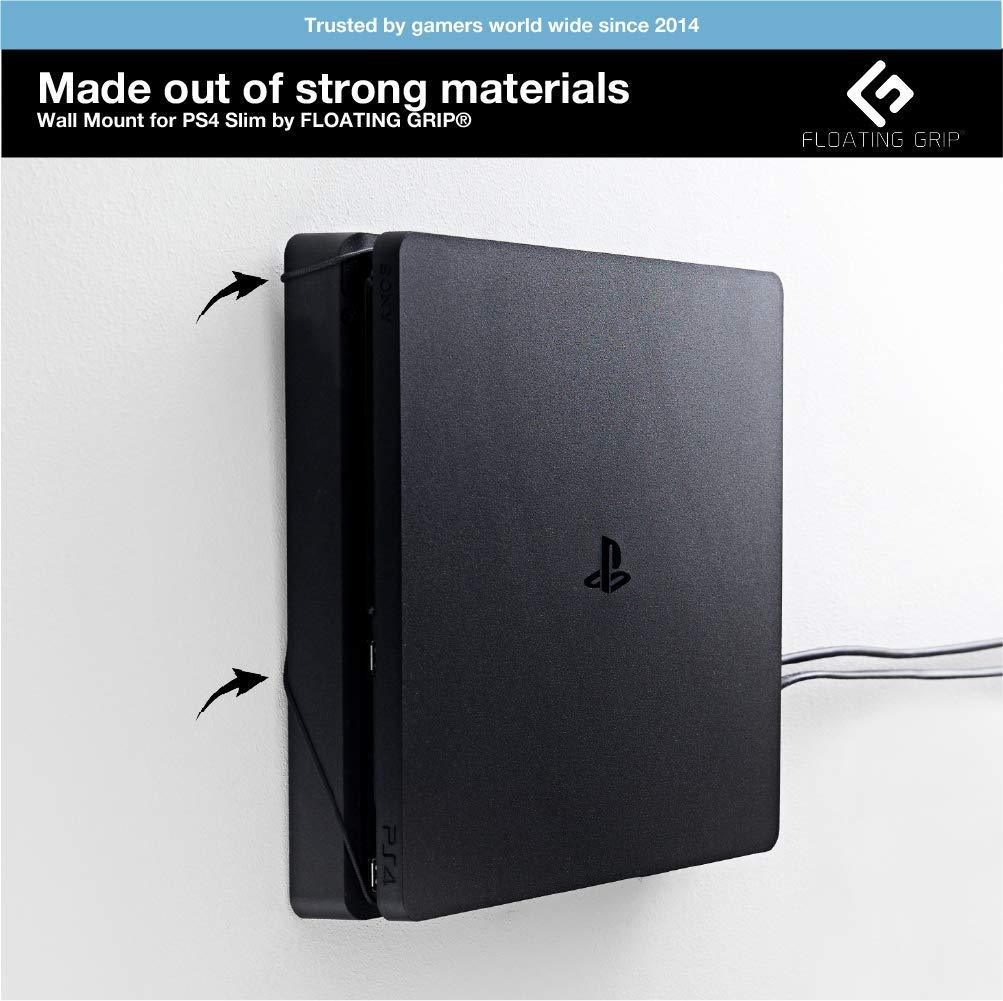FLOATING GRIP SMART WALL MOUNT FOR PS4 SLIM (WHITE) (FG-PS4S-147W) - DataBlitz